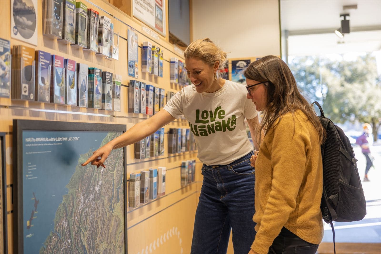 An isite guide showing a visitor the regional map